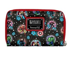 Loungefly Marvel Avengers Tattoo Zip Around Wallet